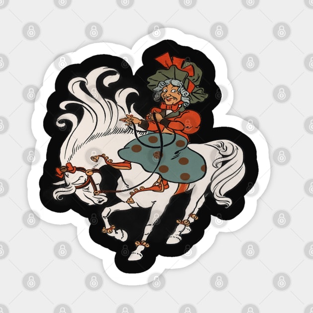 Women riding horse. Sticker by TrvlAstral